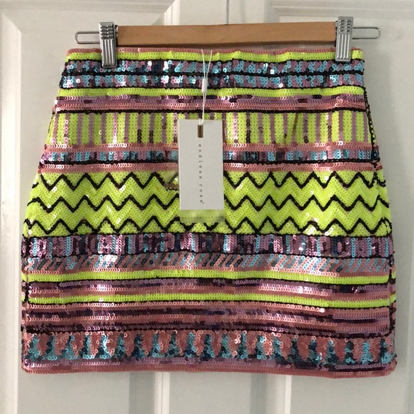 Endless Rose Dresses & Skirts - NWT very fun and bright sequins skirt from Vici sz XS